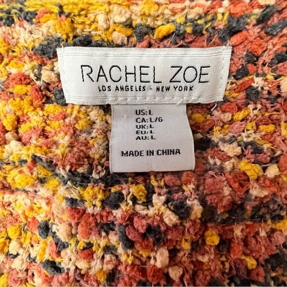 Rachel Zoe Popcorn Confetti Knit V Neck Neutral Soft Cozy Sweater - Picture 3 of 5